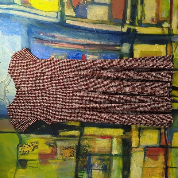 Laura Jeffries A Line fit&flare Dress, cap sleeves hidden zipper Size 12 - Picture 5 of 10